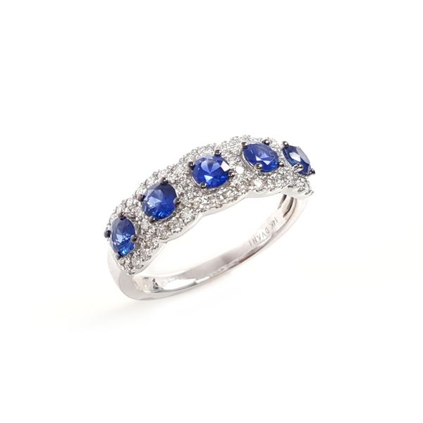 SAPPHIRE AND DIAMOND BAND Cellini Design Jewelers Orange, CT