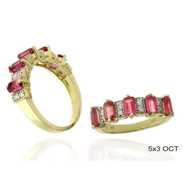 PINK TOURMALINE & DIAMOND RING Cellini Design Jewelers Orange, CT