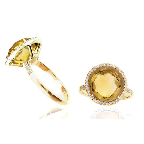 CITRINE & DIAMOND RING Cellini Design Jewelers Orange, CT