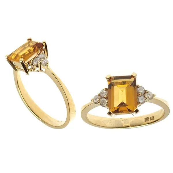 CITRINE & DIAMOND RING Cellini Design Jewelers Orange, CT