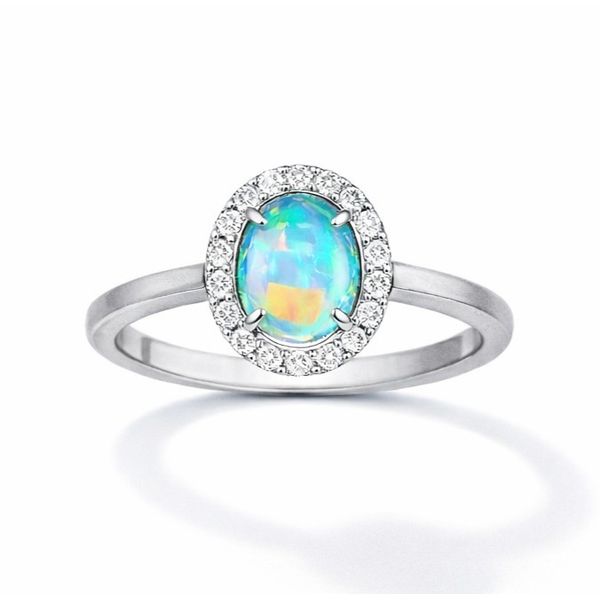 OPAL & DIAMOND RING Cellini Design Jewelers Orange, CT