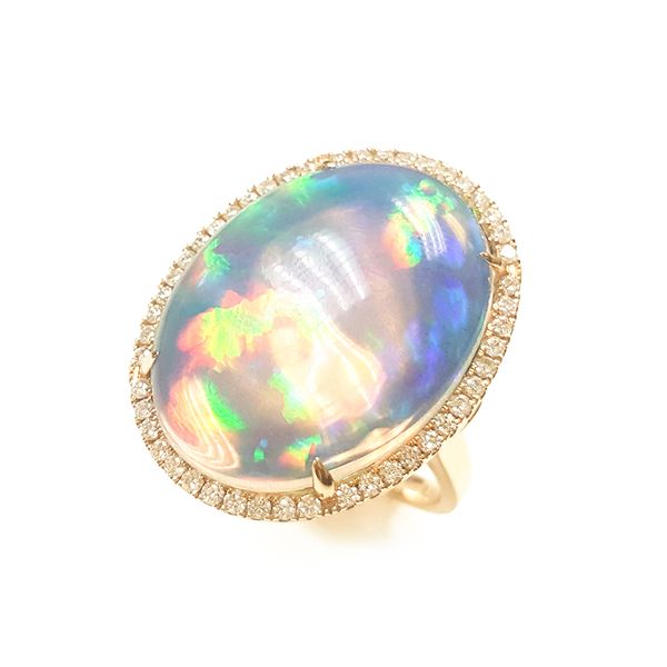 OPAL & DIAMOND RING Cellini Design Jewelers Orange, CT