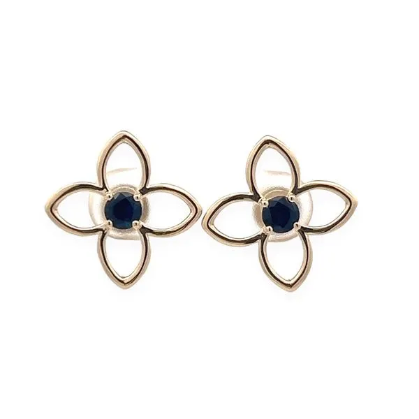 CLOVER STUDS WITH HT SAPPHIRES Cellini Design Jewelers Orange, CT
