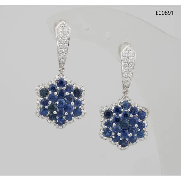 SAPPHIRE & DIA EARRINGS Cellini Design Jewelers Orange, CT