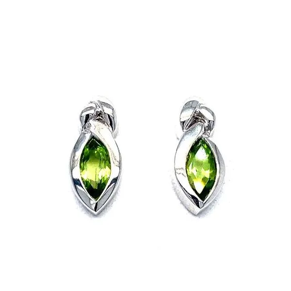 Peridot Silver Earrings Cellini Design Jewelers Orange, CT