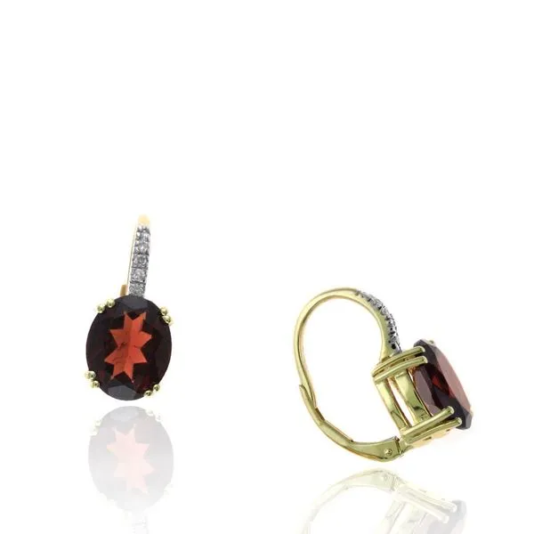 Garnet Drop Earrings Cellini Design Jewelers Orange, CT