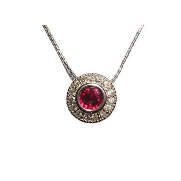 PINK SAPPHIRE & DIAMOND PENDANT Cellini Design Jewelers Orange, CT