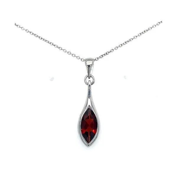 GARNET SILVER PENDANT Cellini Design Jewelers Orange, CT