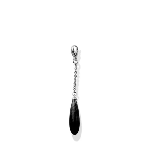 Black Quartz Pendant | Black Rutilated Quartz Pendant with Sterling Silver Cellini Design Jewelers Orange, CT