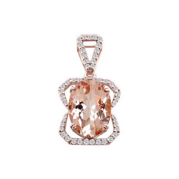 Rosé Gold Oval  Vintage Style Pendant Cellini Design Jewelers Orange, CT