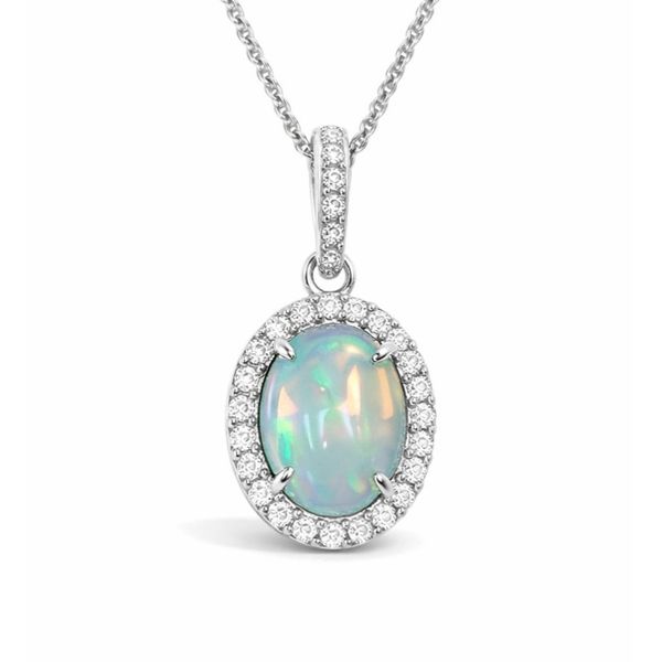 OPAL & DIAMOND PENDANT Cellini Design Jewelers Orange, CT