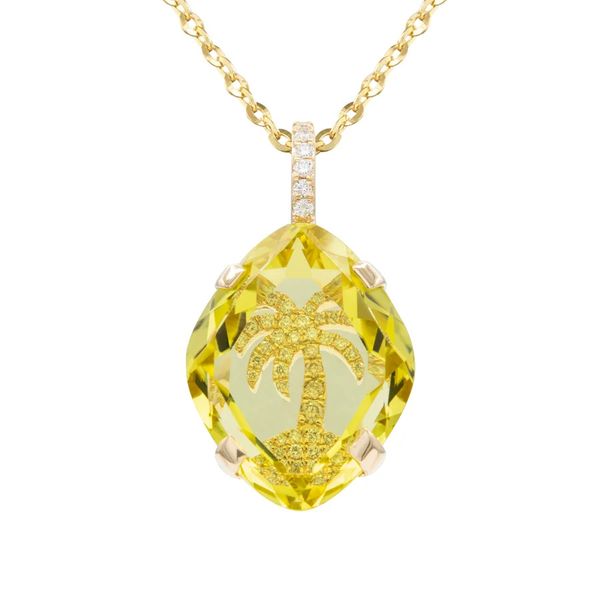 Quartz Palm Tree Pendant Cellini Design Jewelers Orange, CT