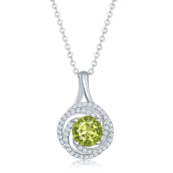 PERIDOT SILVER NECKLACE Cellini Design Jewelers Orange, CT