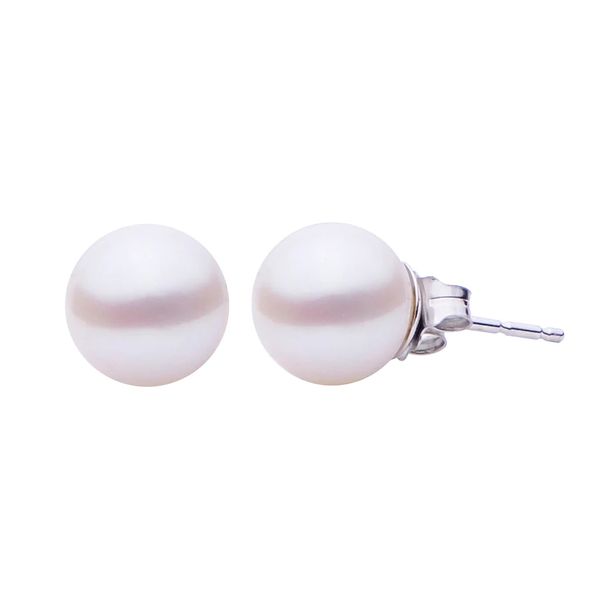 14KT White Gold Freshwater Pearl Earring Cellini Design Jewelers Orange, CT