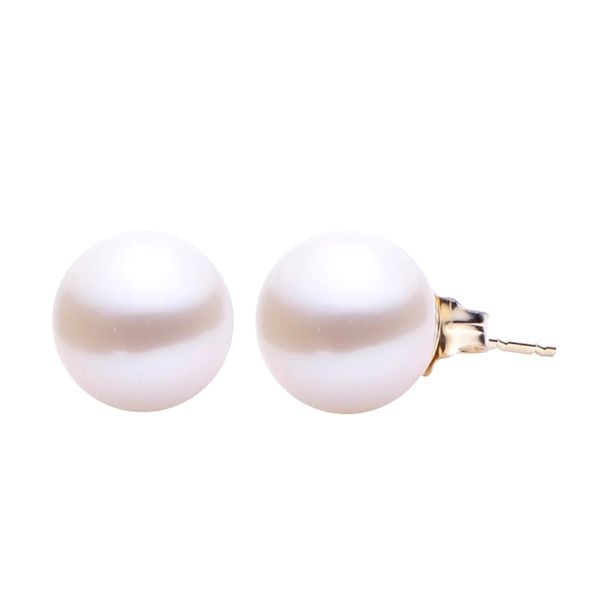 14KT White Gold Freshwater Pearl Earring Cellini Design Jewelers Orange, CT