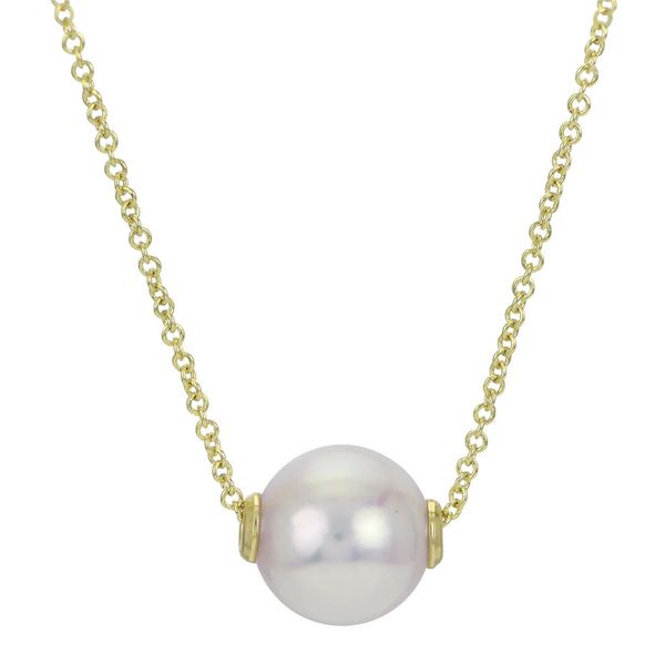 Pearl Solitaire Necklace Cellini Design Jewelers Orange, CT
