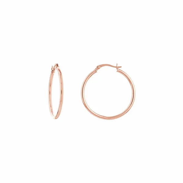 ROSE GOLD HOOPS Cellini Design Jewelers Orange, CT