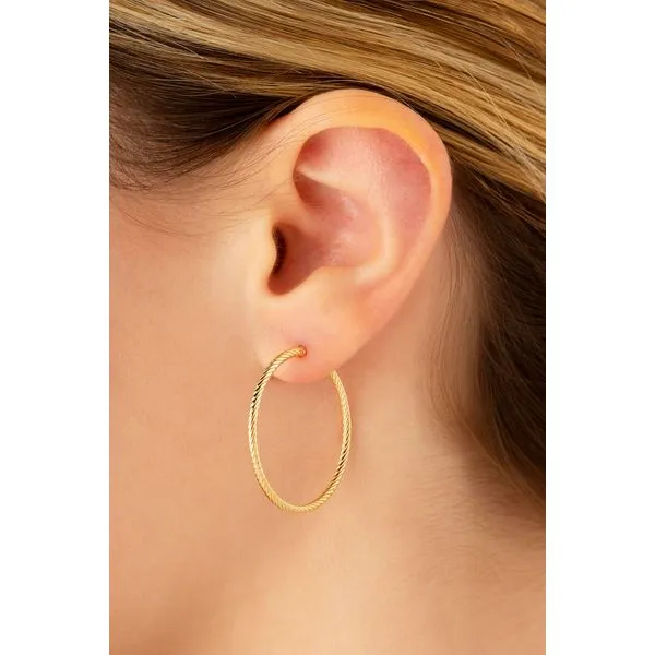 TWIST TUBING HOOP Image 2 Cellini Design Jewelers Orange, CT