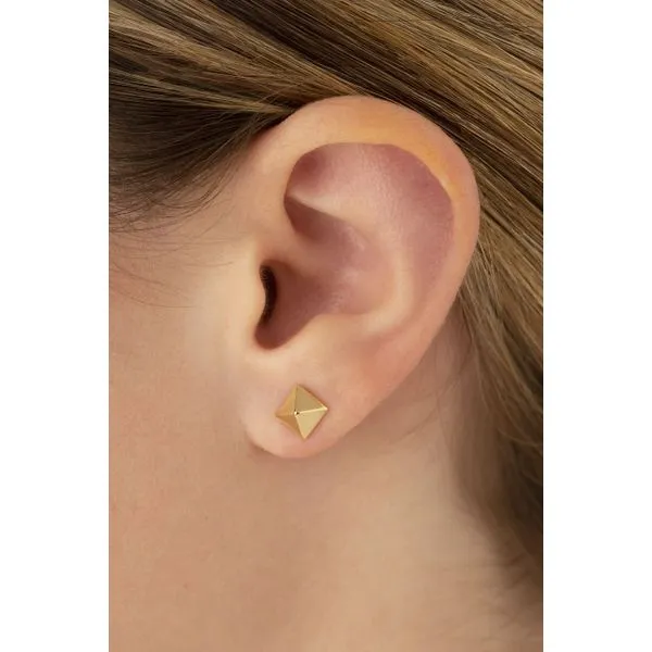 6mm Pyramid Post Image 2 Cellini Design Jewelers Orange, CT
