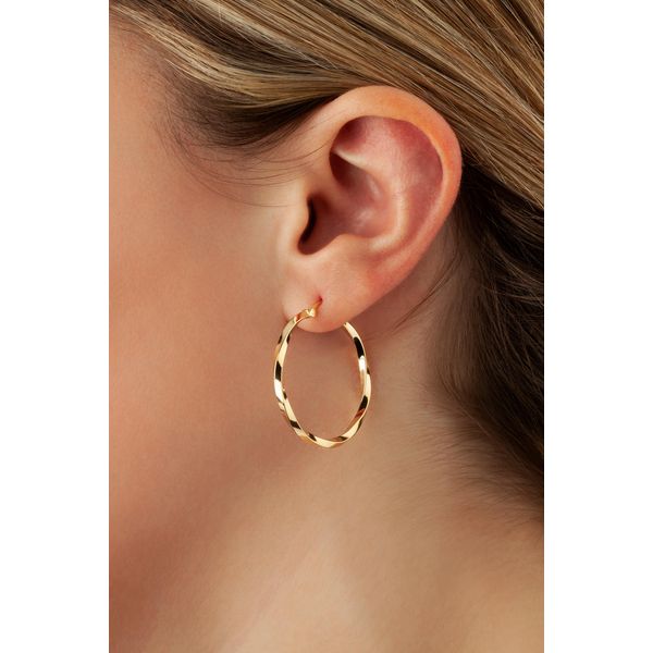 Square Twisted Tube Earrings, Image 2 Cellini Design Jewelers Orange, CT