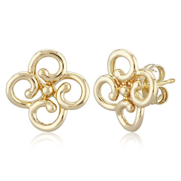 Twisted Clover Stud Earrings Cellini Design Jewelers Orange, CT