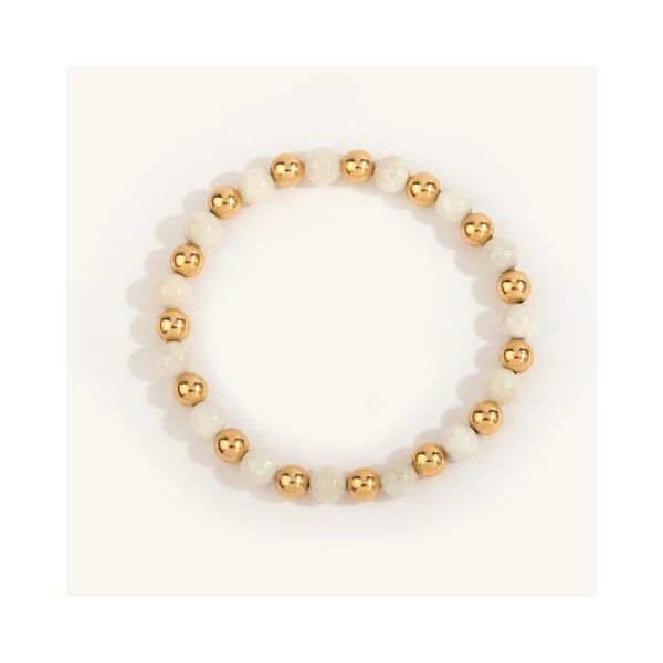Moonstone & 14kt Gold Filled Bead Bracelet Cellini Design Jewelers Orange, CT