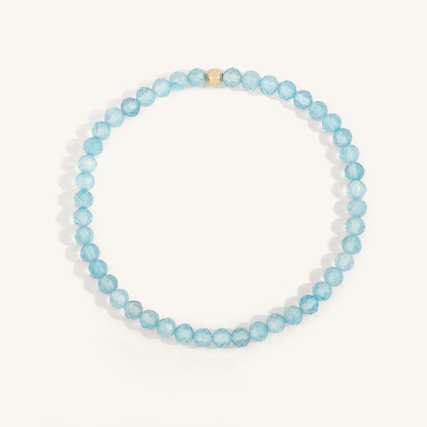 Blue Topaz December Birthstone Bead Bracelet Cellini Design Jewelers Orange, CT