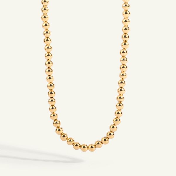 5MM Gold Filled Shine Bright Bead Necklace Cellini Design Jewelers Orange, CT