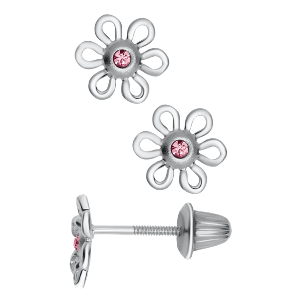 STERLING FLOWER EARRING Cellini Design Jewelers Orange, CT