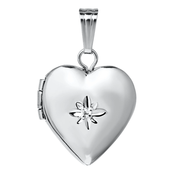HEART LOCKET WITH DIAMOND Cellini Design Jewelers Orange, CT