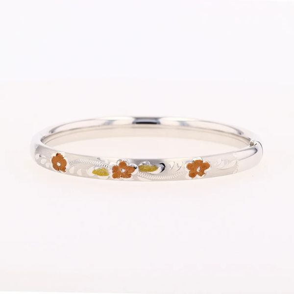 Tri-Color Floral Bracelet Cellini Design Jewelers Orange, CT