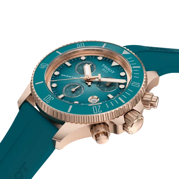 Tissot Seastar 1000 Quartz Chronograph 38mm Image 5 Cellini Design Jewelers Orange, CT