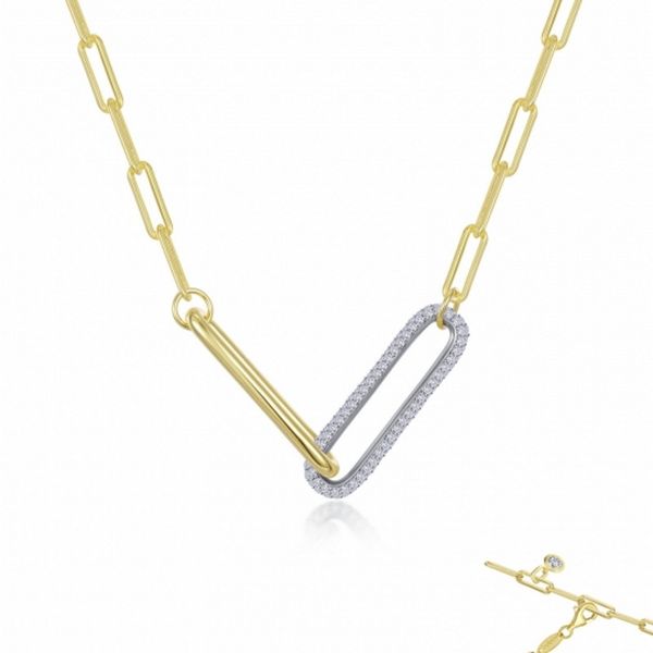 2-Tone Paperclip Necklace Cellini Design Jewelers Orange, CT