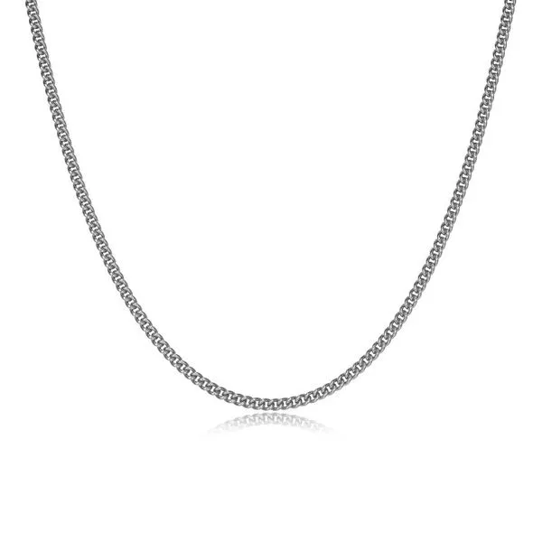 MENS SILVER CURB CHAIN Cellini Design Jewelers Orange, CT