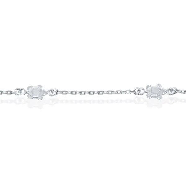 STERLING SILVER TURTLES ANKLET Image 2 Cellini Design Jewelers Orange, CT