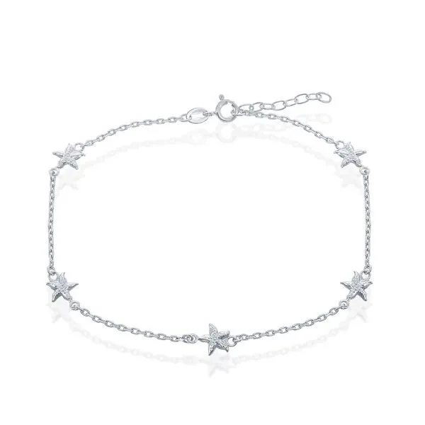 STERLING SILVER STARFISH ANKLET Cellini Design Jewelers Orange, CT