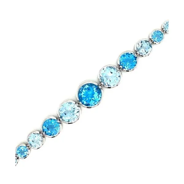 Blue Topaz Silver Bracelet Cellini Design Jewelers Orange, CT