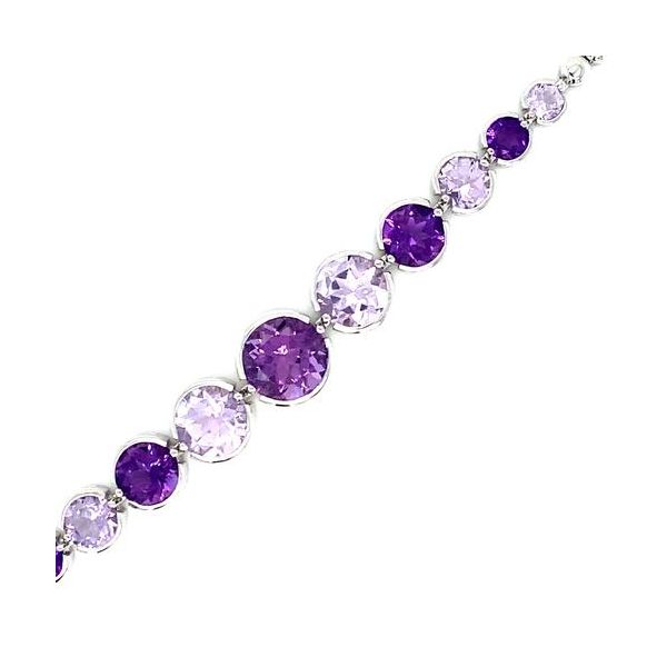 Ladies Amethyst Silver Bracelet Cellini Design Jewelers Orange, CT