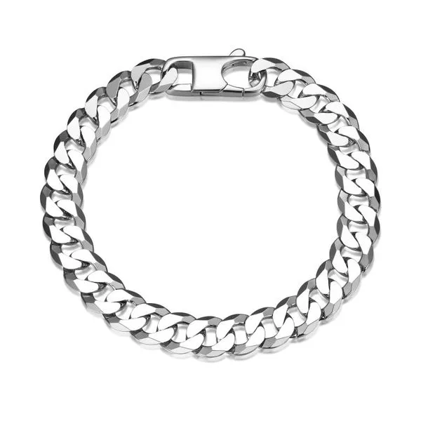 MENS FLAT CURB BRACELET Cellini Design Jewelers Orange, CT