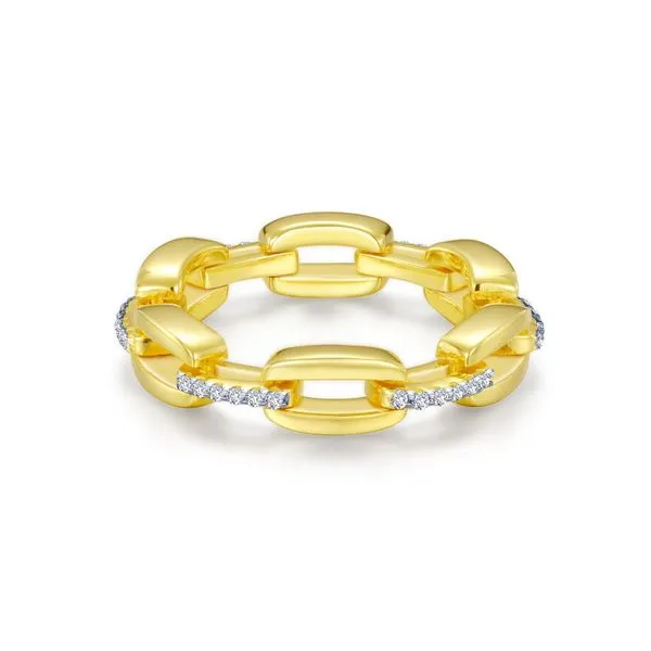 2-Tone Paperclip Chain Ring Cellini Design Jewelers Orange, CT