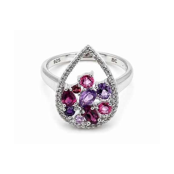 Amethyst Multi Color Silver Ring Cellini Design Jewelers Orange, CT