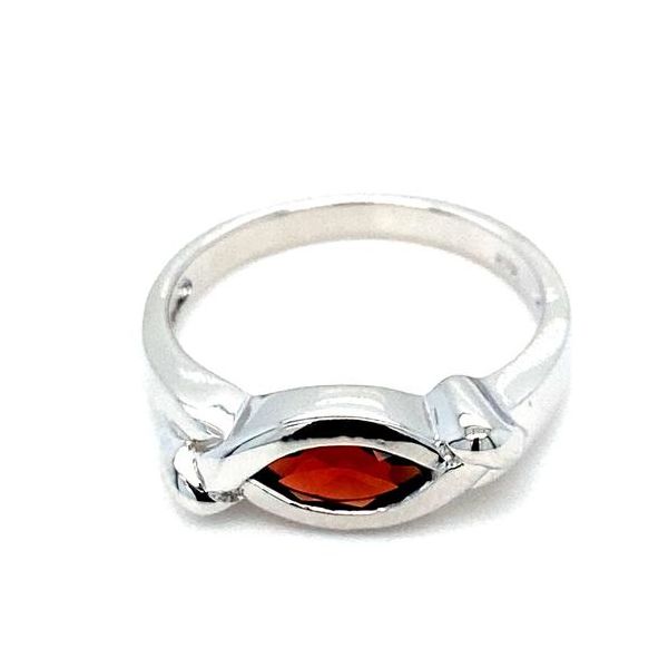 Ladies Garnet Silver Ring Cellini Design Jewelers Orange, CT