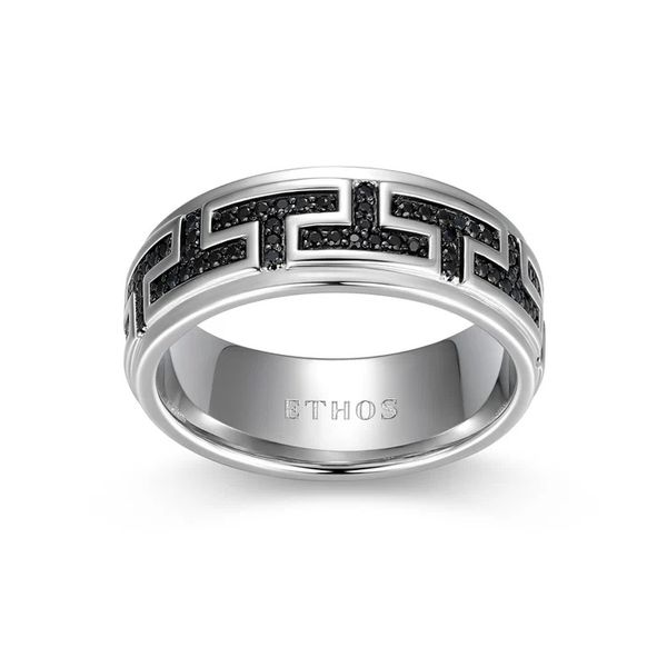 Men's Eclipse Geo Eternity Band Ring Cellini Design Jewelers Orange, CT