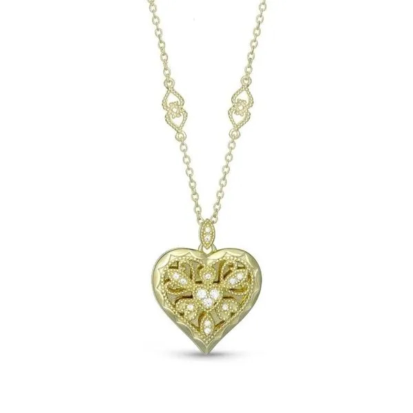 Harper Heart Locket Necklace Cellini Design Jewelers Orange, CT