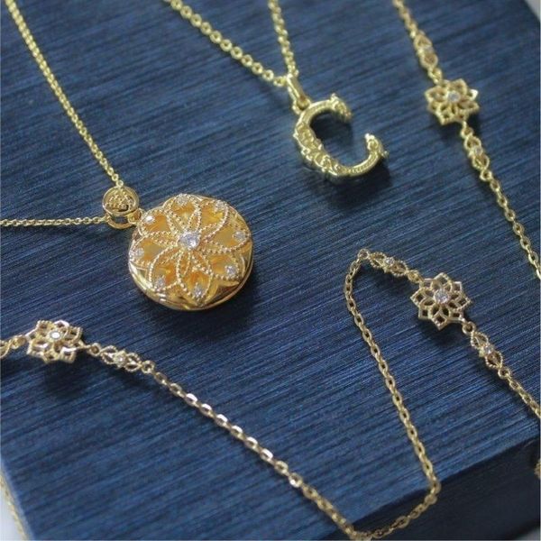Yara Flower Layering Chain Necklace Image 2 Cellini Design Jewelers Orange, CT
