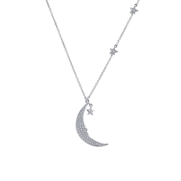 Moon & Star Necklace Cellini Design Jewelers Orange, CT