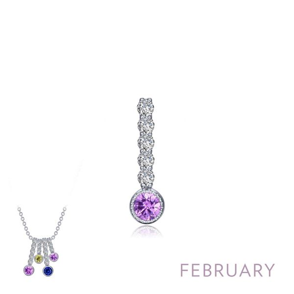 February Birthstone Love Pendant Cellini Design Jewelers Orange, CT