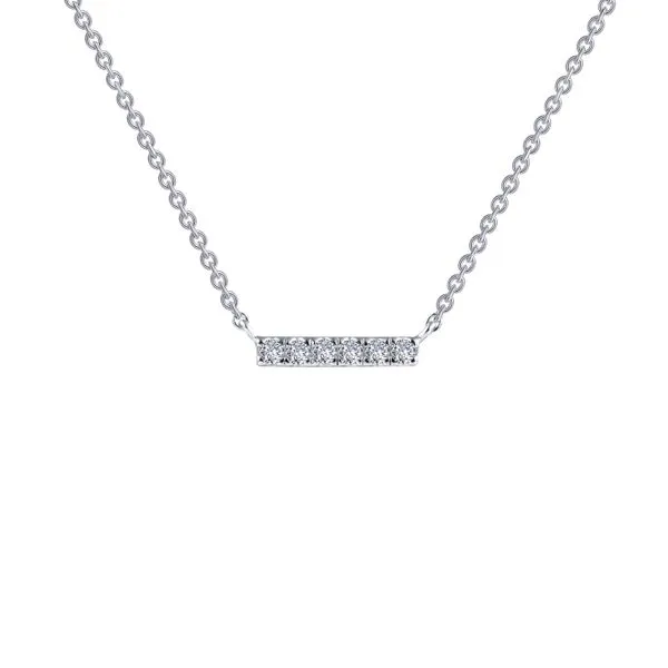 0.09 CTW Dainty Bar Necklace Cellini Design Jewelers Orange, CT