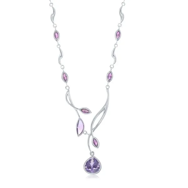 CAPRI AMETHYST SILVER NECKLACE Cellini Design Jewelers Orange, CT