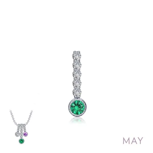 May Birthstone Love Pendant Cellini Design Jewelers Orange, CT